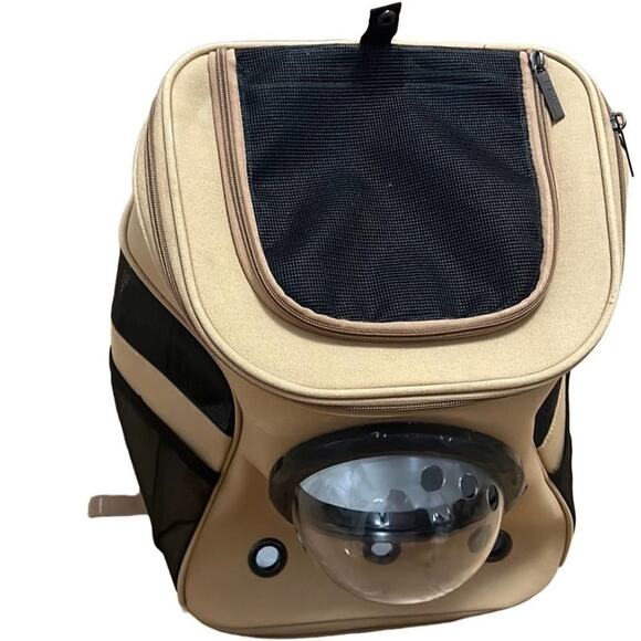 LOLLIMEOW PET BUBBLE CARRIER BACKPACK OUTDOOR‎ TRAVEL LARGE CANVAS BREATHABLE - Picture 1 of 8